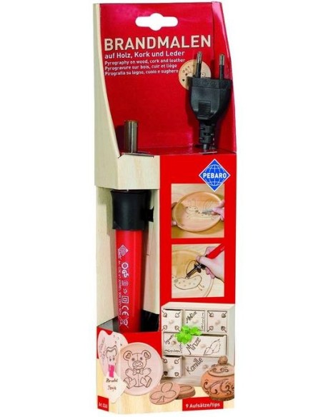 Pirograbador eléctrico profesional Pebaro 0260 para grabar en madera y cuero.