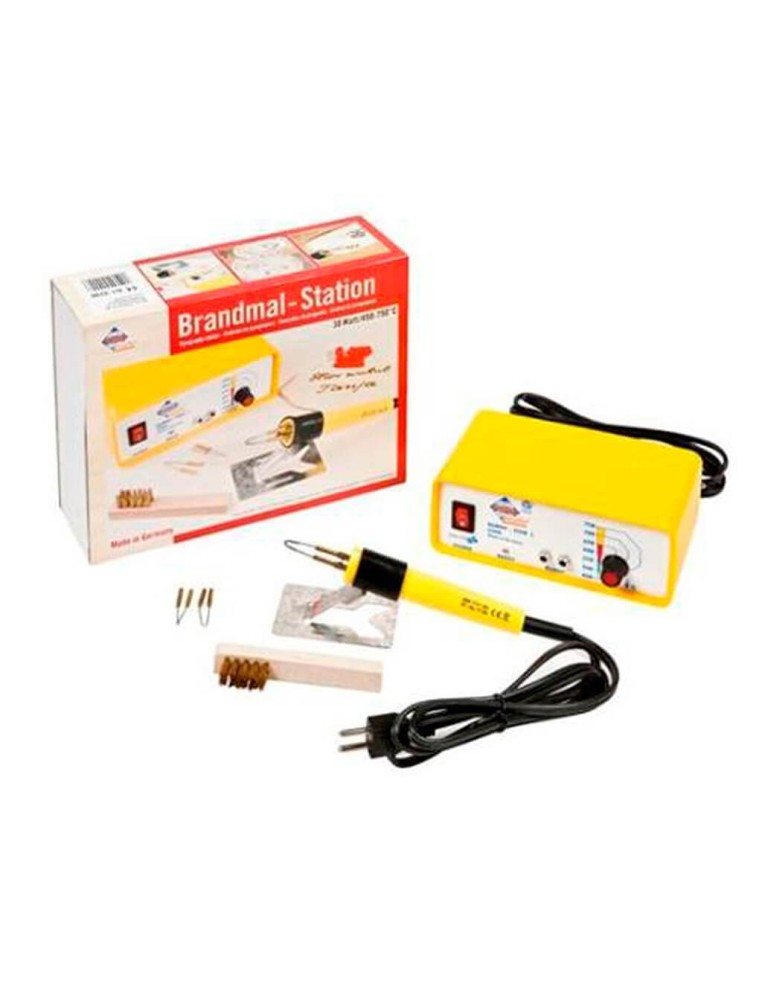 Presentación completa de la estación de pirograbado Pebaro 0290 con todos sus accesorios de serie.