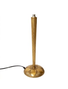 Pie de lámpara cónico bronce envejecido zamak (33 cm)