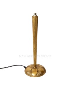 Pie de lámpara cónico bronce envejecido zamak (33 cm)