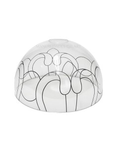 Pantalla Tiffany metacrilato Ornamento 20 cm con dibujo impreso para reseguir con plomo.