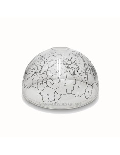 Pantalla Tiffany de metacrilato modelo Pensamientos Minis 20 cm con dibujo impreso para reseguir.