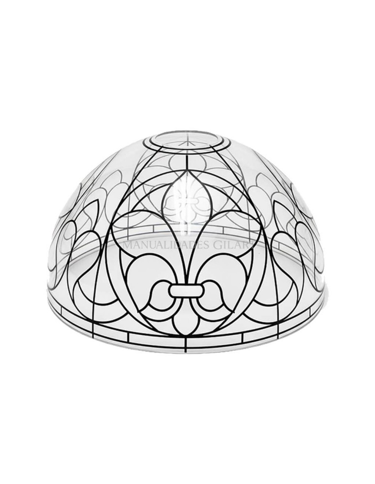 Decoración de interiores con pantalla Tiffany de metacrilato de 20 cm en ambiente cálido y floral.