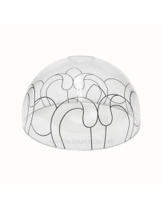 Pantalla Tiffany de metacrilato modelo Ornamento 25 cm con dibujo impreso para pintar.