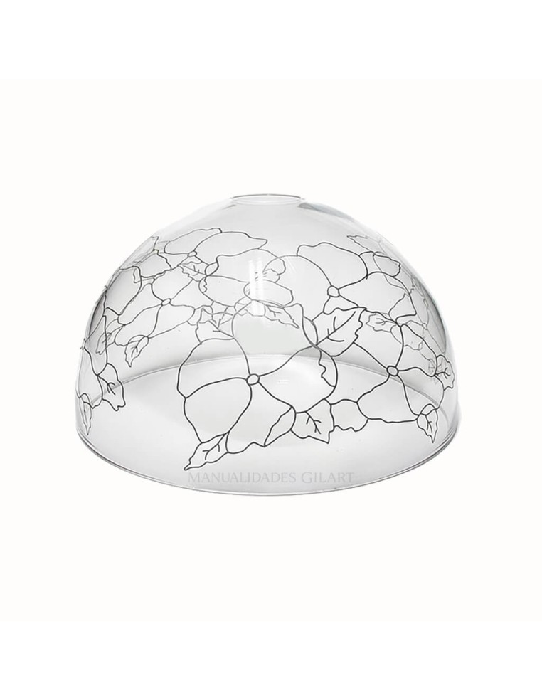 Pantalla Tiffany de metacrilato modelo Pensamientos Grandes 25 cm con dibujo para pintar.