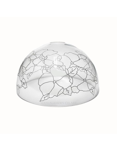 Pantalla Tiffany de metacrilato modelo Pensamientos Grandes 25 cm con dibujo para pintar.