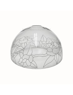 Pantalla Tiffany de metacrilato modelo Rosas 25 cm con dibujo para pintar