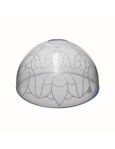 Pantalla Tiffany de metacrilato modelo Tulipanes 25 cm con dibujo para pintar