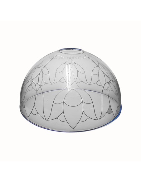 Pantalla Tiffany de metacrilato modelo Tulipanes 25 cm con dibujo para pintar