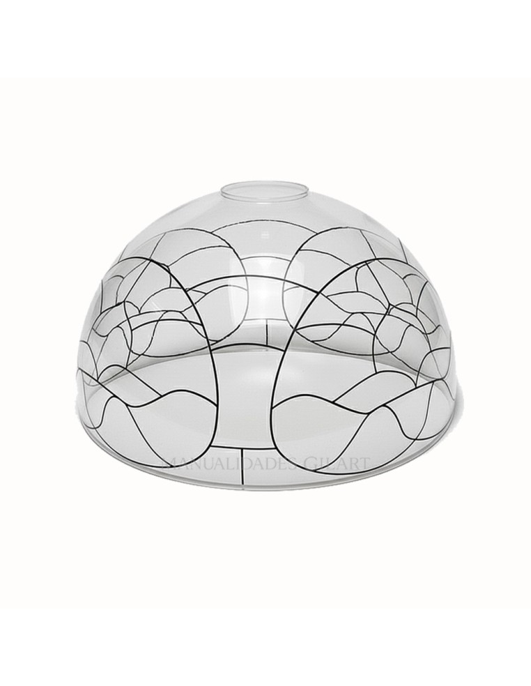 Crea tu propia lámpara de vitral Tiffany 25 cm. El clásico diseño Flor de Lis te espera.