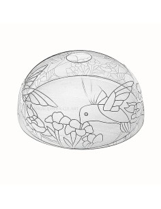 Pantalla Tiffany de metacrilato 30 cm modelo Colibrí con dibujo para pintar