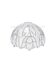 Pantalla Tiffany de metacrilato 20 cm modelo Tulipanes con borde recortado para pintar