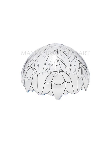 Pantalla Tiffany de metacrilato 20 cm modelo Tulipanes con borde recortado para pintar