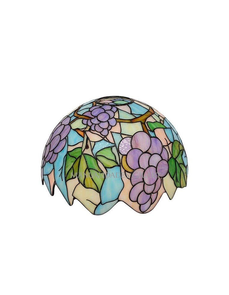 Muestra decorada de la pantalla Uvas 20 cm con silueta recortada y colores naturales