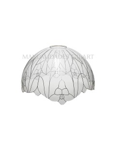 Pantalla Tiffany de metacrilato 20 cm modelo Tulipanes y Flores con borde recortado para pintar