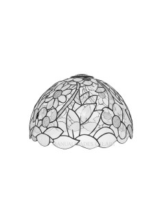 Pantalla Tiffany de metacrilato 20 cm modelo Flores con borde recortado para pintar