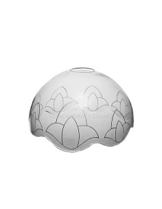 Pantalla Tiffany de metacrilato 20 cm modelo Tulipanes con acabado en ondas para pintar