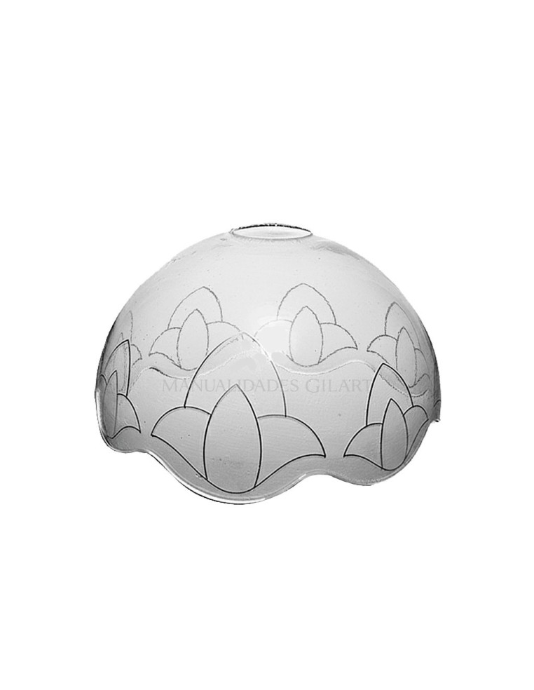 Pantalla Tiffany de metacrilato 20 cm modelo Tulipanes con acabado en ondas para pintar