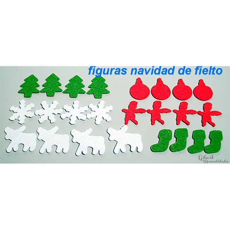 Fieltro figuras navidad set 24 piezas