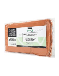 Pasta de arcilla roja natural Gédéo Pébéo de 1,5 kg para modelado y escultura sin horno.