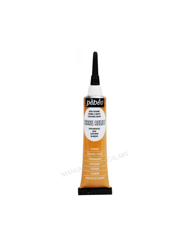 Bote de plomo líquido Cerne Relief Pebeo Oro de 20ml con boquilla de precisión.
