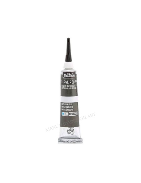 Bote de plomo líquido Cerne Relief Pebeo Plomo 20ml con boquilla aplicadora.