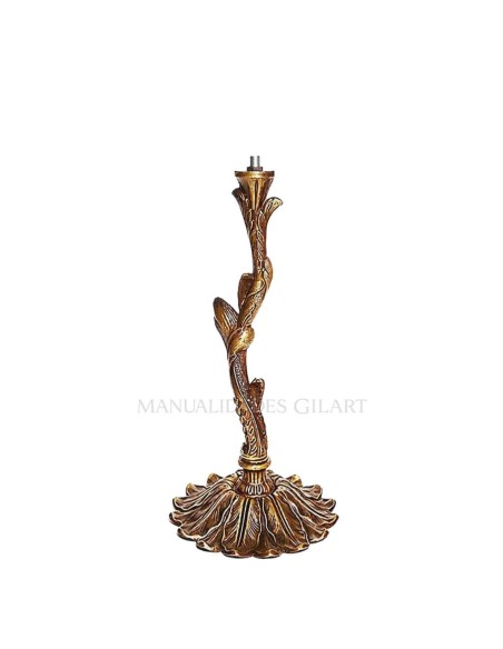 Pie de lámpara tipo árbol en zamak bronce envejecido para pantallas Tiffany.