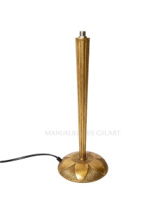 Pie de lámpara cónico en zamac con acabado bronce envejecido de 33 cm.