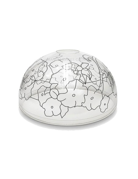 Pantalla Tiffany de metacrilato transparente de 25 cm con diseño Pensamientos premarcado.