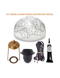 Comprar Kit Pantalla Tiffany Uvas Borde Recortado 25 cm | Gilart Man.