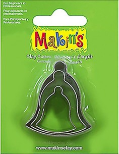 Cortadores Campanas Makins 3 piezas de metal para modelado navideño y barro