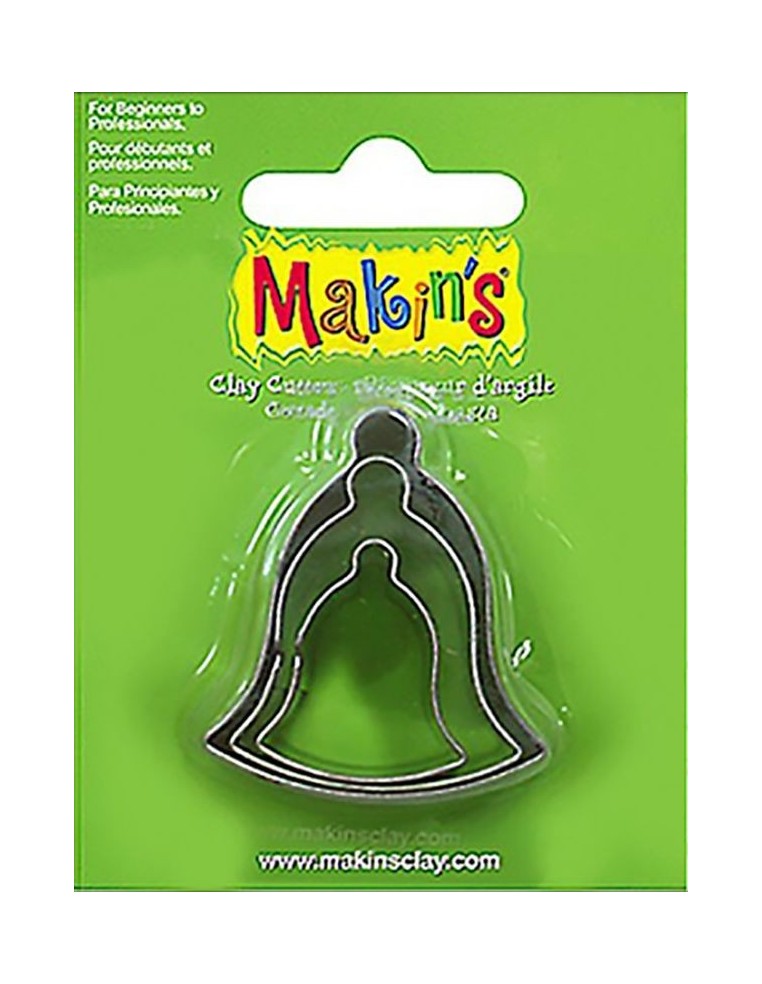 Cortadores Campanas Makins 3 piezas de metal para modelado navideño y barro