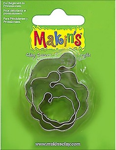Cortadores Santa Claus Makins 3 piezas de metal para modelado navideño y barro