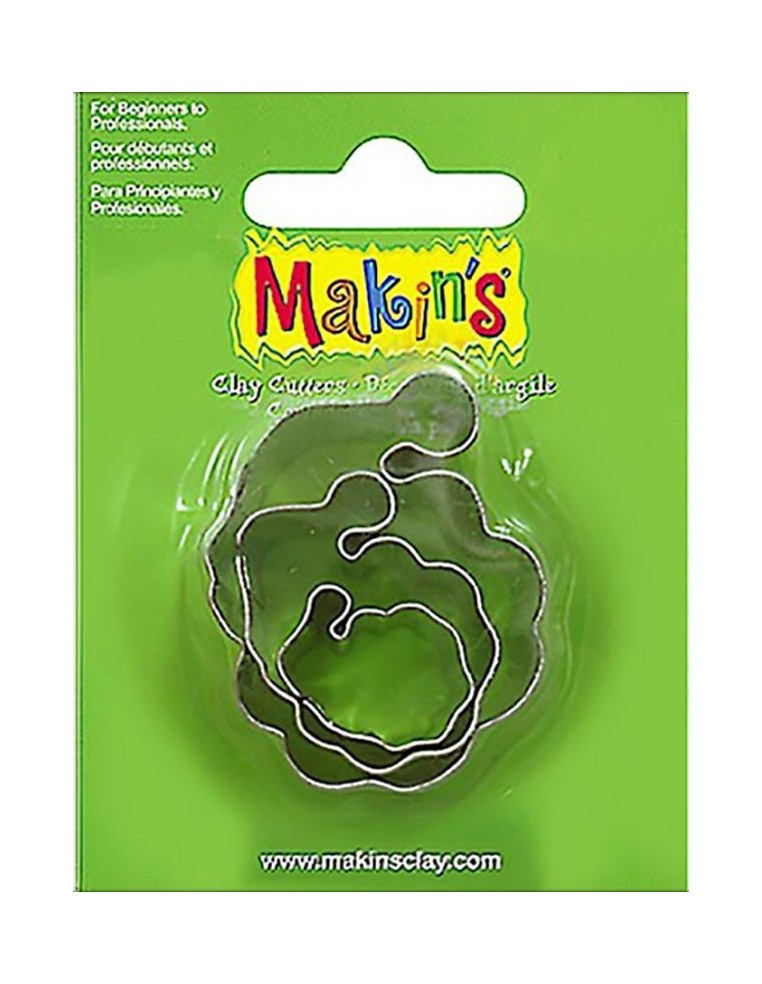 Cortadores Santa Claus Makins 3 piezas de metal para modelado navideño y barro