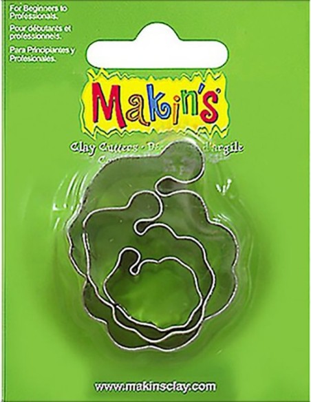 Cortadores Santa Claus Makins 3 piezas de metal para modelado navideño y barro