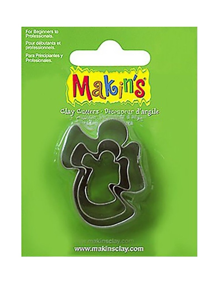 Cortadores Ángeles Makins 3 piezas de metal para modelado navideño y barro