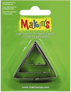 Cortadores Triángulos Makins 3 piezas de metal para modelado geométrico y barro