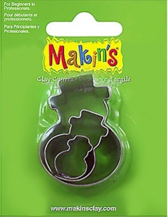 Cortadores Muñecos Nieve Makins 3 piezas de metal para modelado navideño y barro
