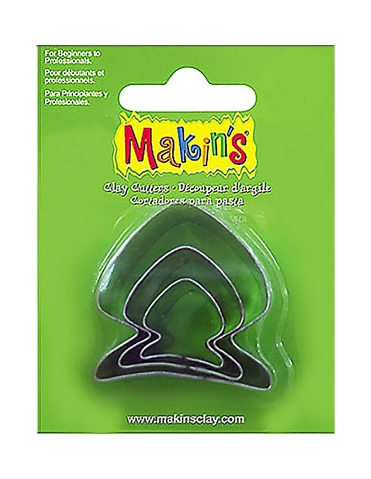 Cortadores Peces Makins 3 piezas de metal para modelado marino y barro