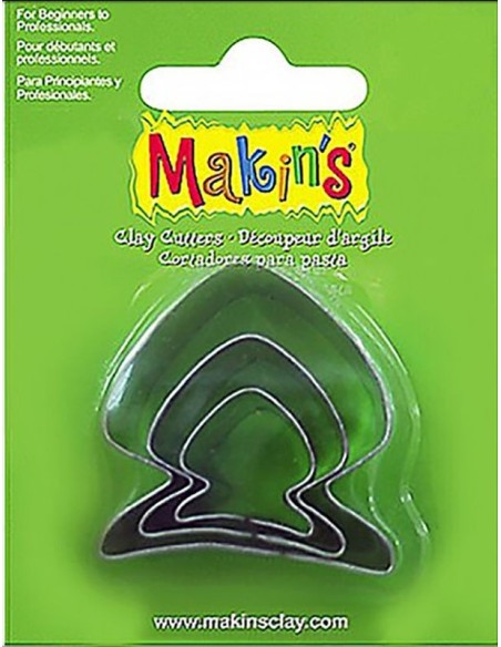 Cortadores Peces Makins 3 piezas de metal para modelado marino y barro