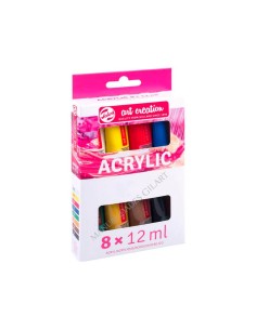 Set Pintura Acrilica Talens Art Creation 8 tubos de 12ml para iniciacion
