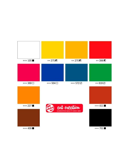 Gama de 12 colores Set acrílico Talens Art Creation 12 tubos x 12 ml