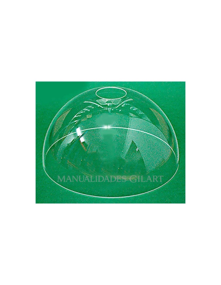 Pantalla de metacrilato lisa y transparente de 25 cm, ideal para decorar con plomo líquido y pinturas de cristal.