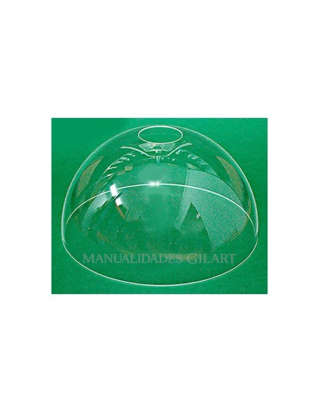 Pantalla de metacrilato lisa y transparente de 25 cm, ideal para decorar con plomo líquido y pinturas de cristal.