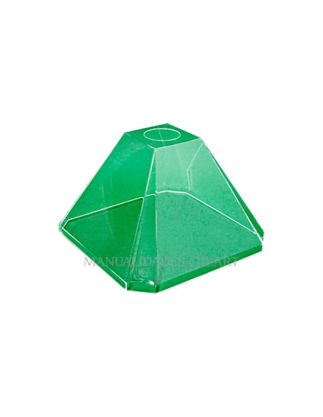 Pantalla octogonal de metacrilato transparente de 25 cm para decorar con estilo Tiffany.