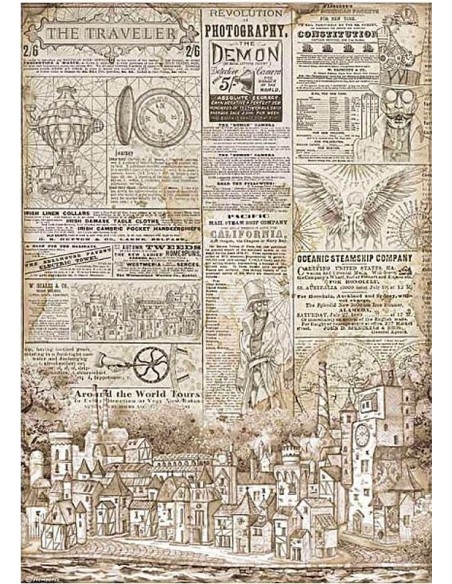 Papel de arroz stamperia A3 DFSA3079