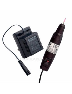 Grabador eléctrico Grabo Stick 12V con adaptador Bausch y punta de carborundo para grabado de precisión.