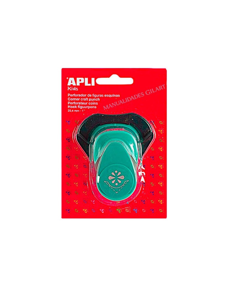 Perforadora de esquina media flor Apli 25,4 mm para scrapbooking y tarjetas