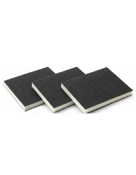 Esponjas Lija Fina Doble Cara 100x120 mm para pulido flexible de madera y superficies curvas