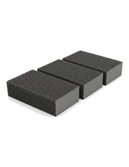 Tacos Lija Esponja Grano Medio 100x120 mm lavables y reutilizables para desbaste de madera y metal